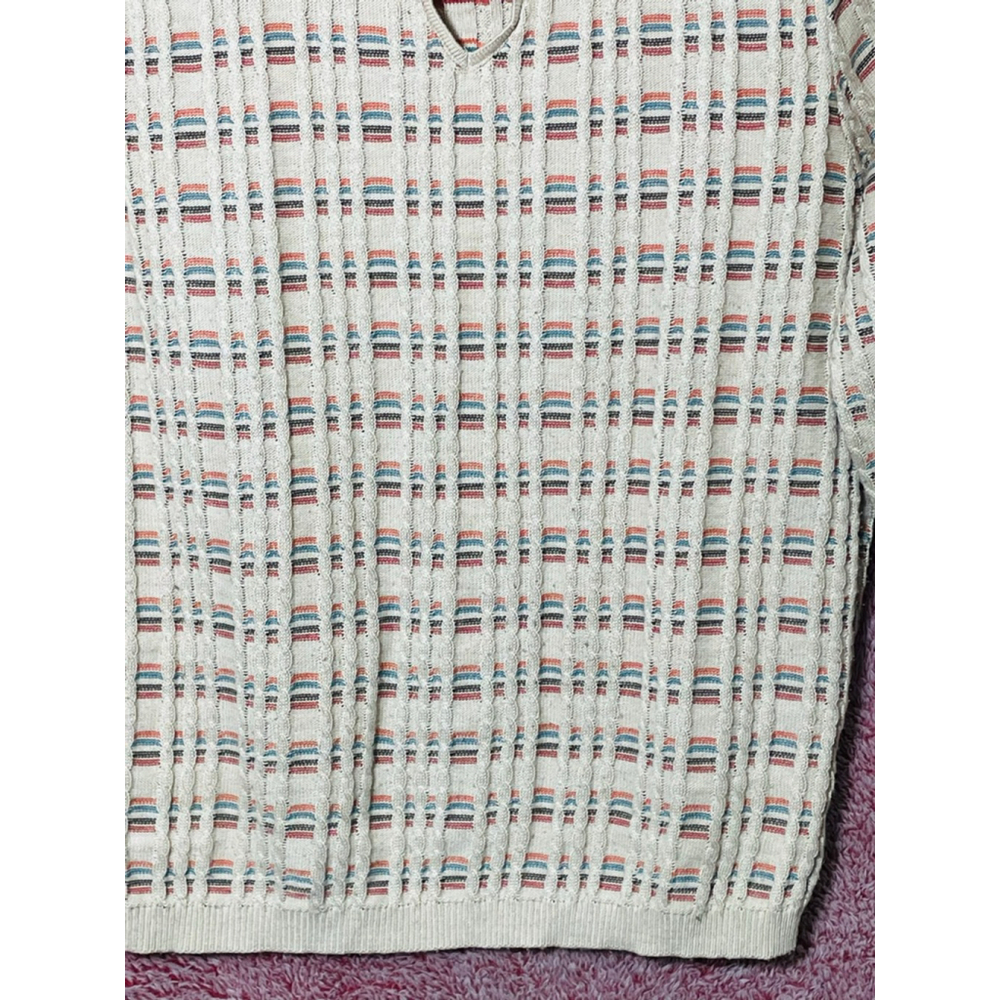 Women's Alfred Dunner Petite Crew Neck Sweater Beige Multicolor PL - Picture 2 of 7